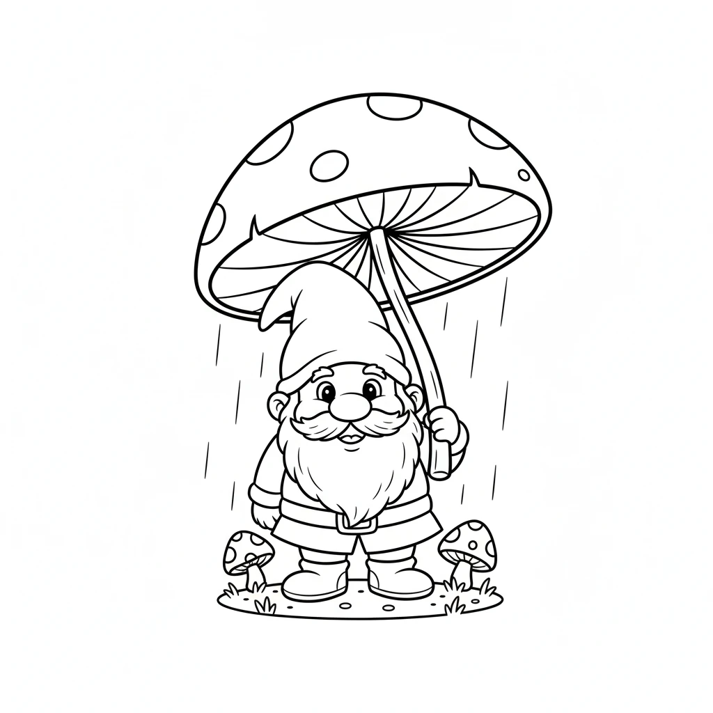 coloriage Gnome à imprimer a4
