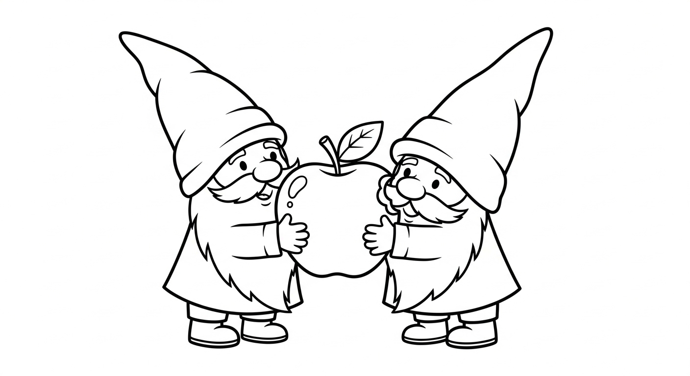 coloriage Gnome pour enfant de 4 ans