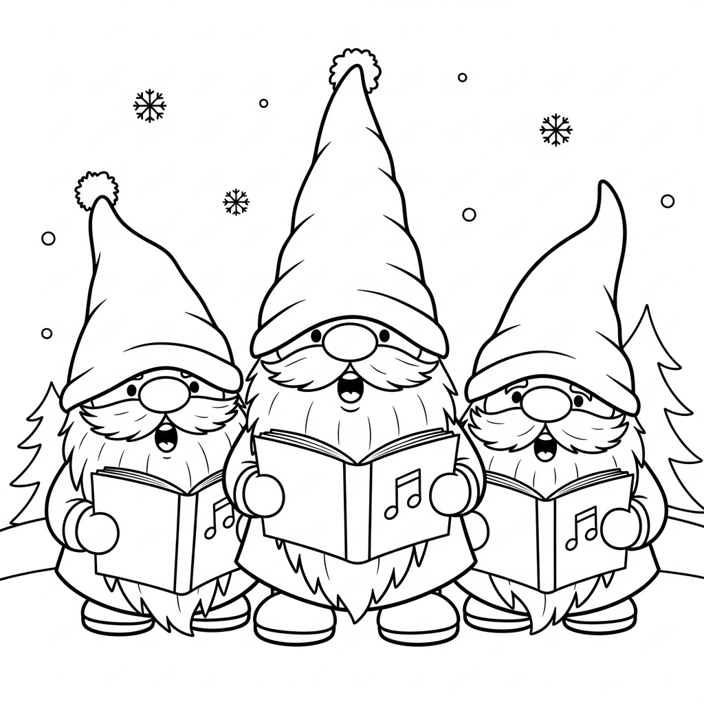 coloriage Gnome d'enfant a imprimer 1