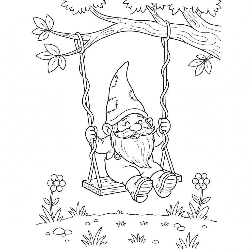 coloriage Gnome et dessin a imprimer