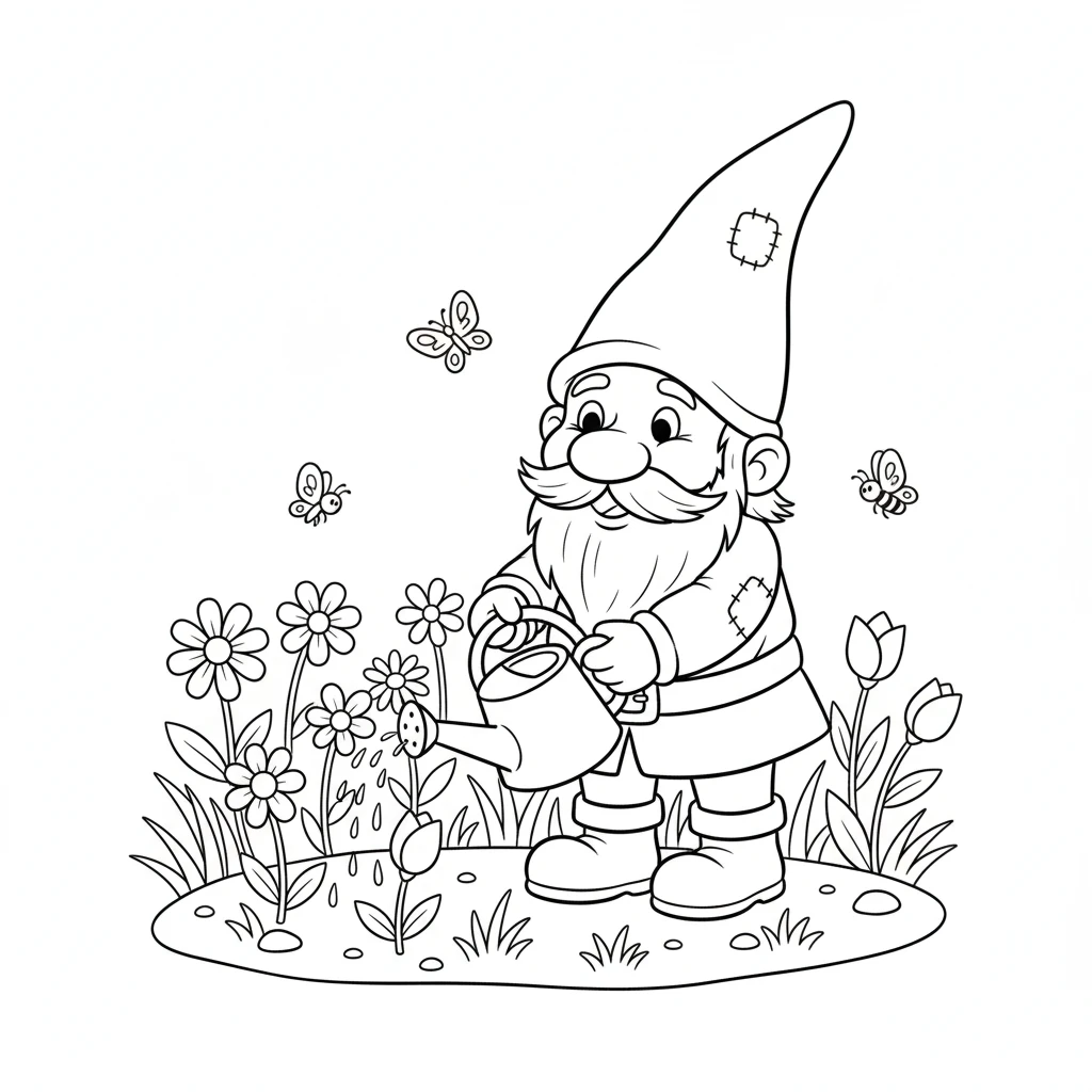 coloriage Gnome a dessiner et imprimer 1