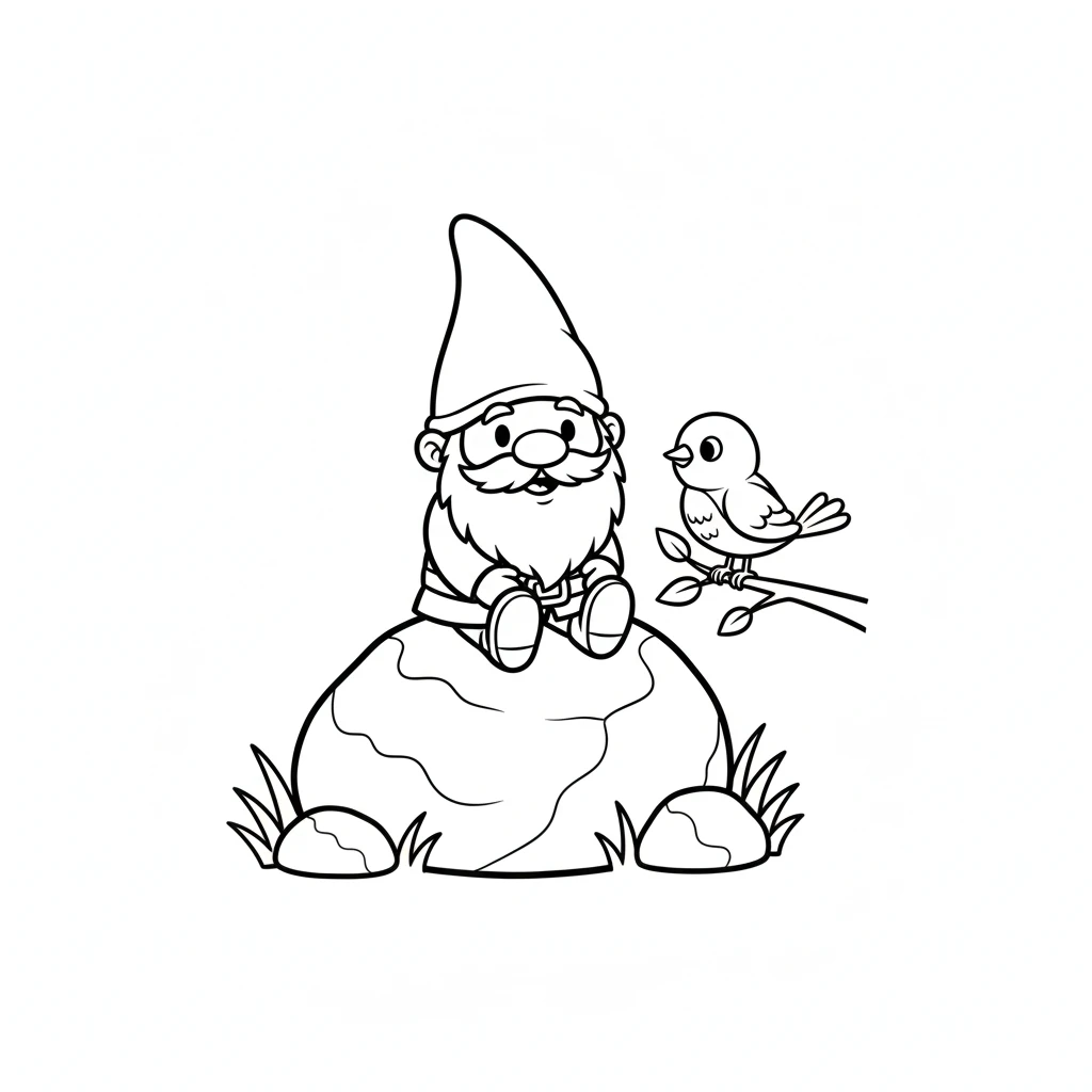 coloriage Gnome à imprimer pdf gratuit