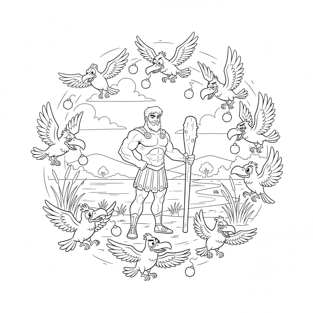 coloriage Hercules pour enfant de 6 ans