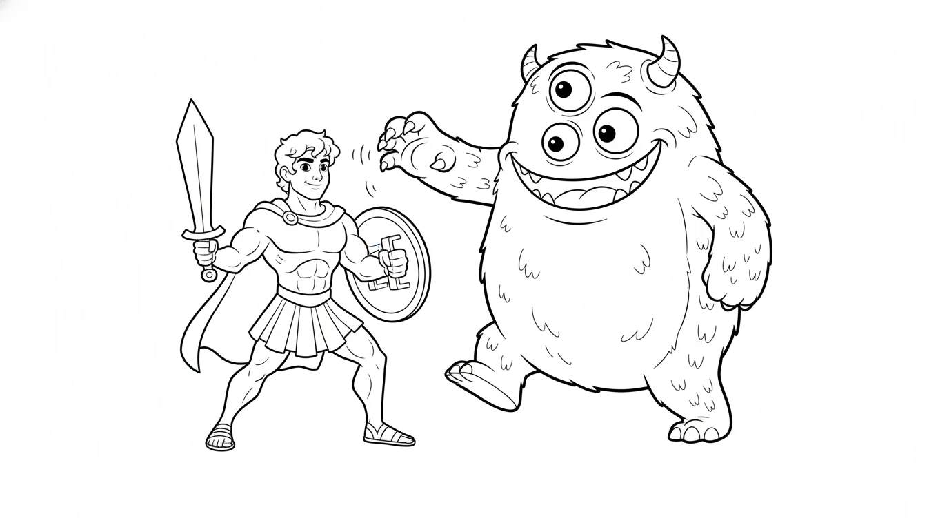 coloriage Hercules à imprimer a4