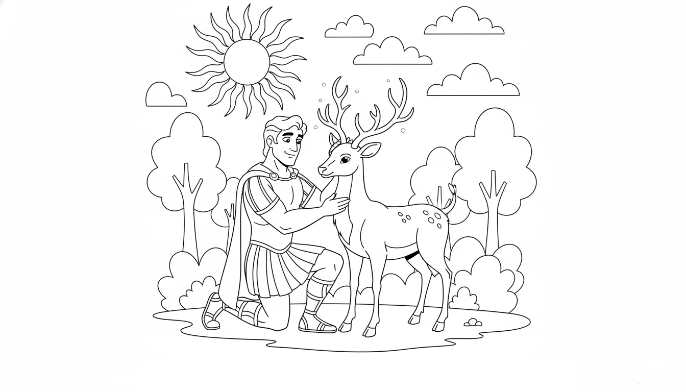 coloriage Hercules à imprimer pour enfant de 4 ans