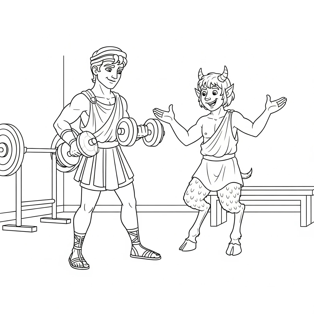 coloriage Hercules à imprimer pour enfant de 10 ans