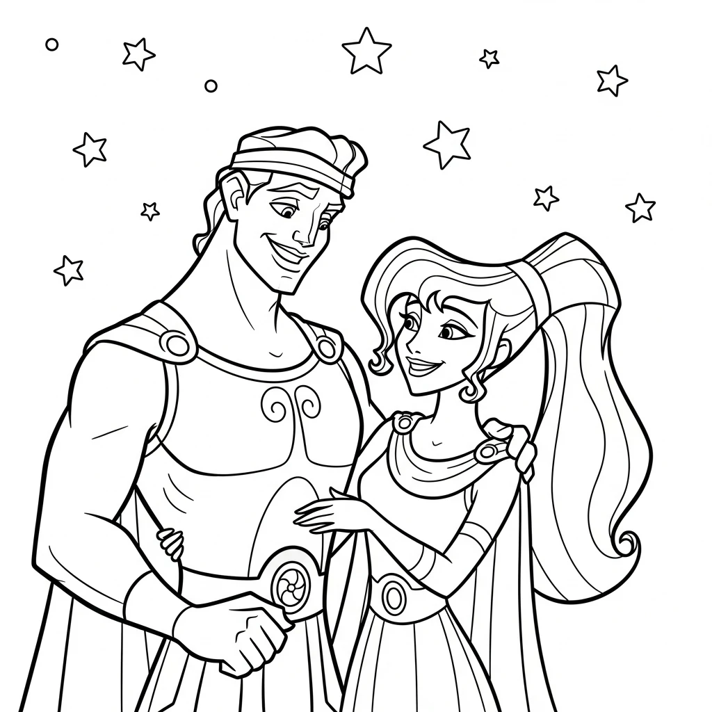 coloriage Hercules pour enfant de 2 ans
