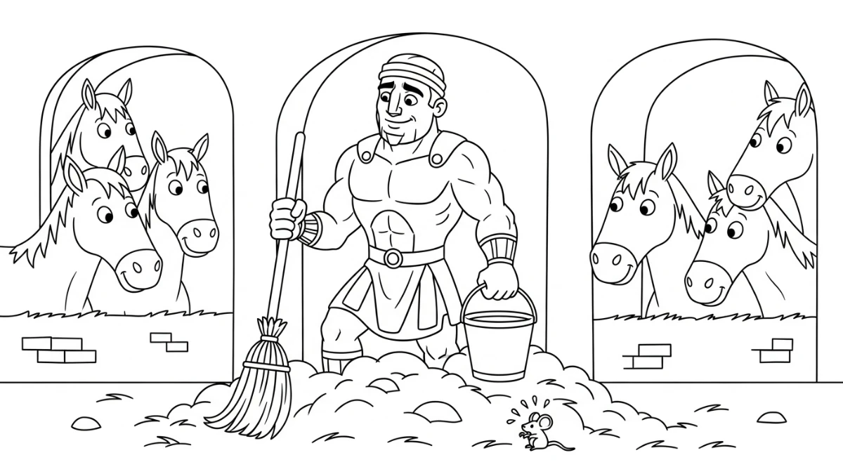 coloriage Hercules pour primaire