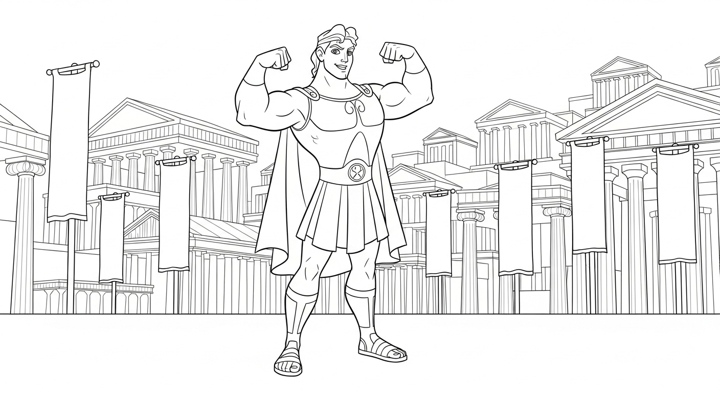 coloriage Hercules de pour enfants