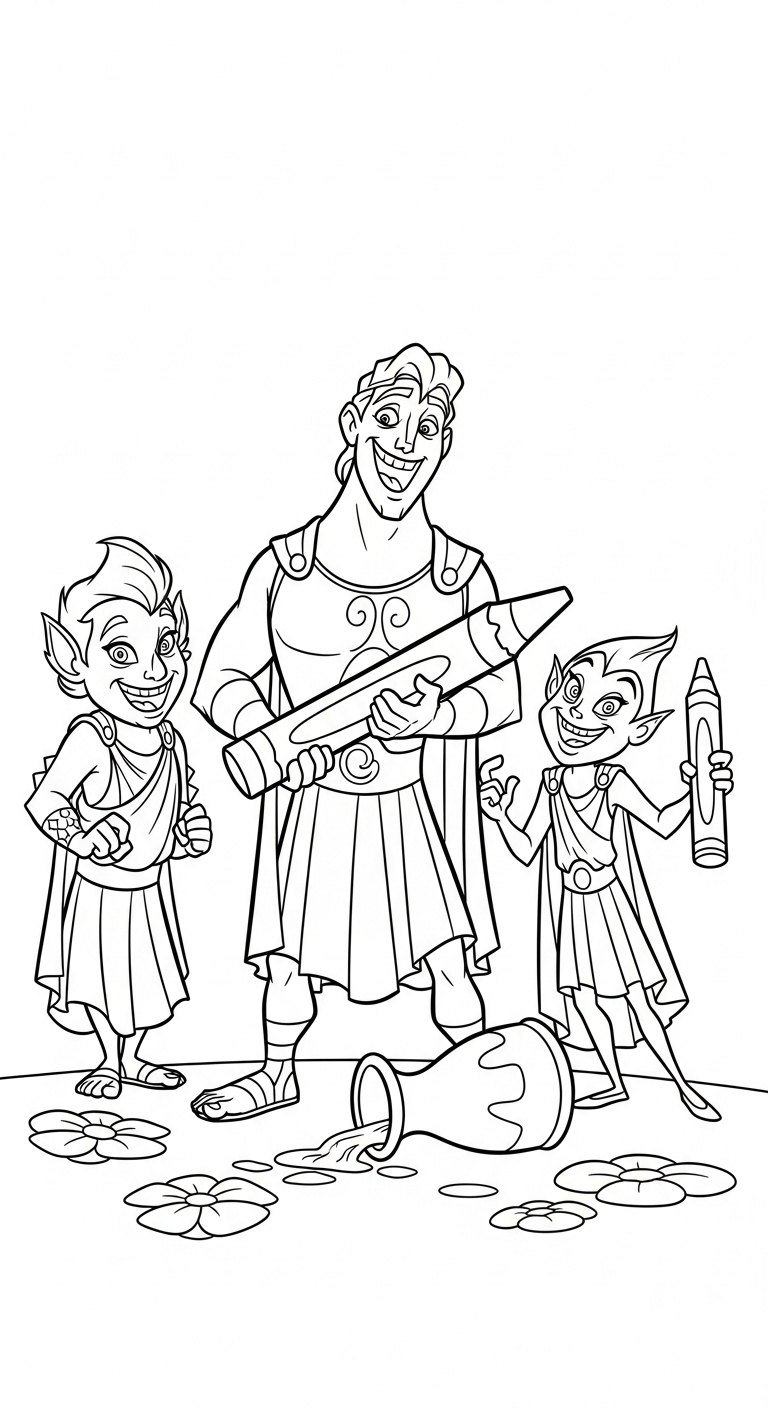 coloriage Hercules de pour enfants 1