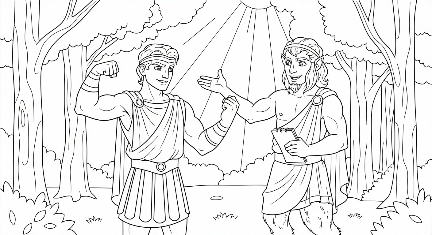 coloriage Hercules pour enfant de 8 ans
