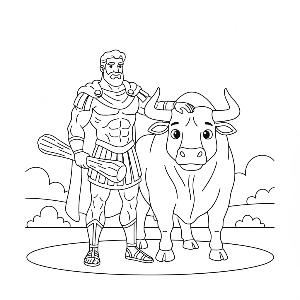 coloriage Hercules à imprimer pour enfant de 8 ans 1