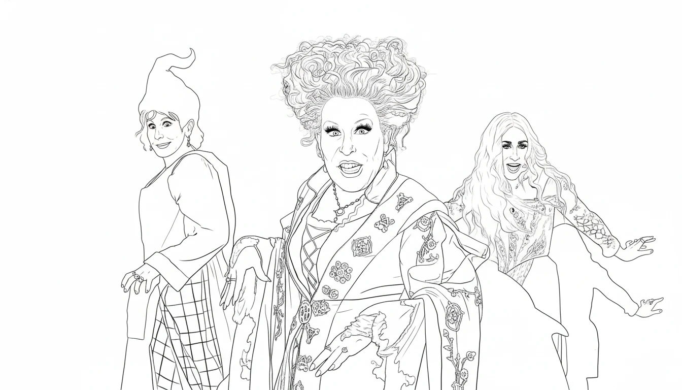 coloriage Hocus Pocus pour enfants a imprimer 2