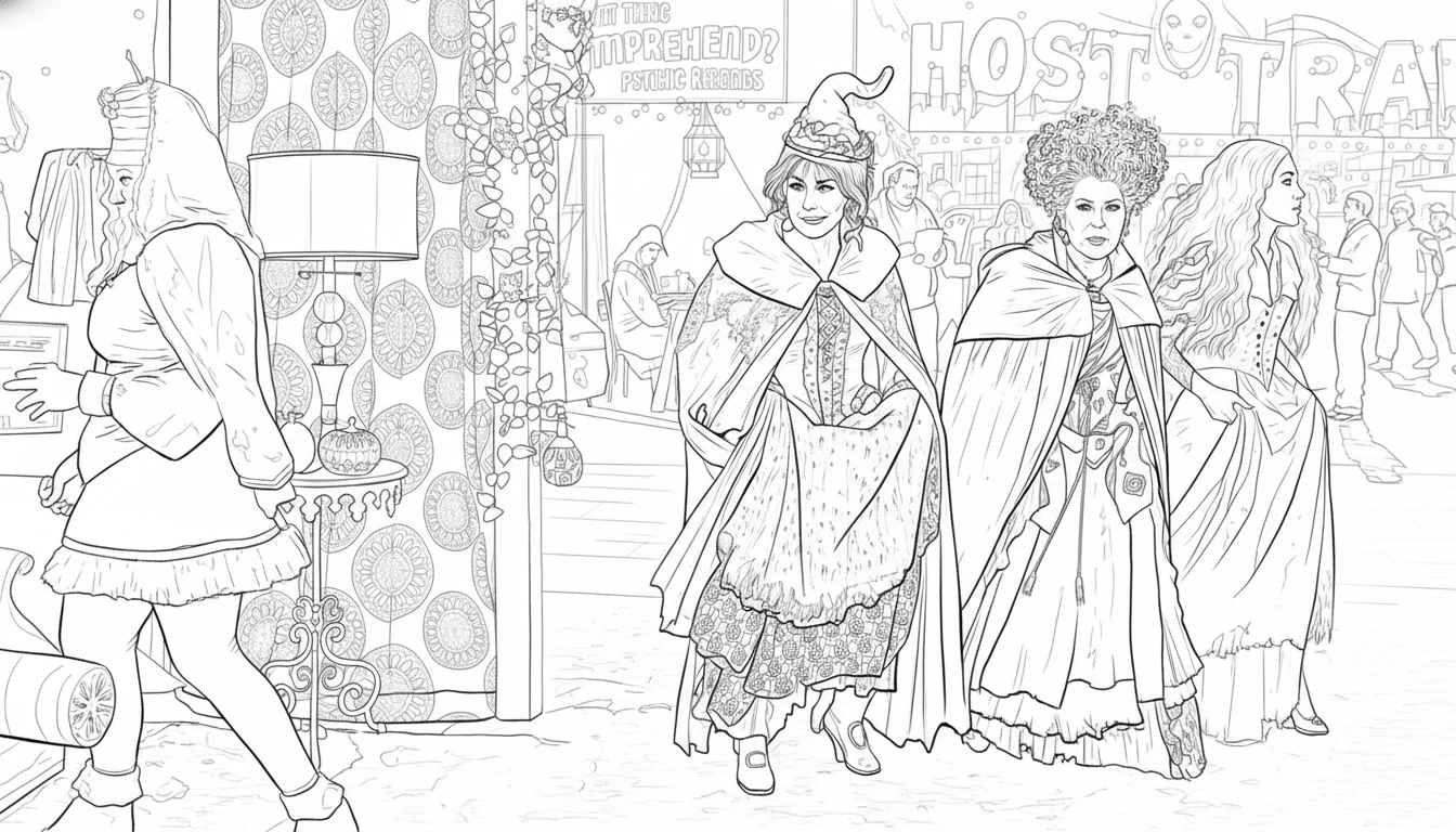 coloriage Hocus Pocus pour enfant de 3 ans
