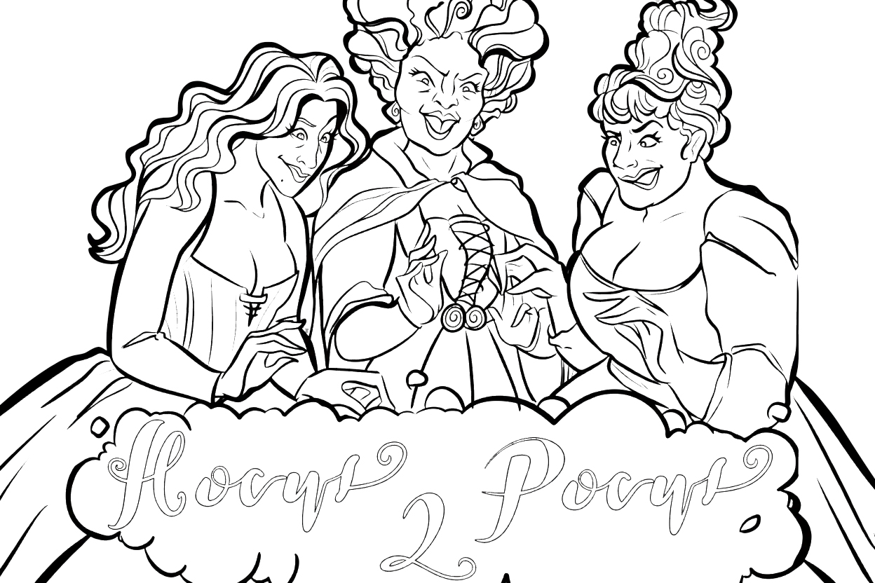 coloriage Hocus Pocus à imprimer pdf gratuit 1