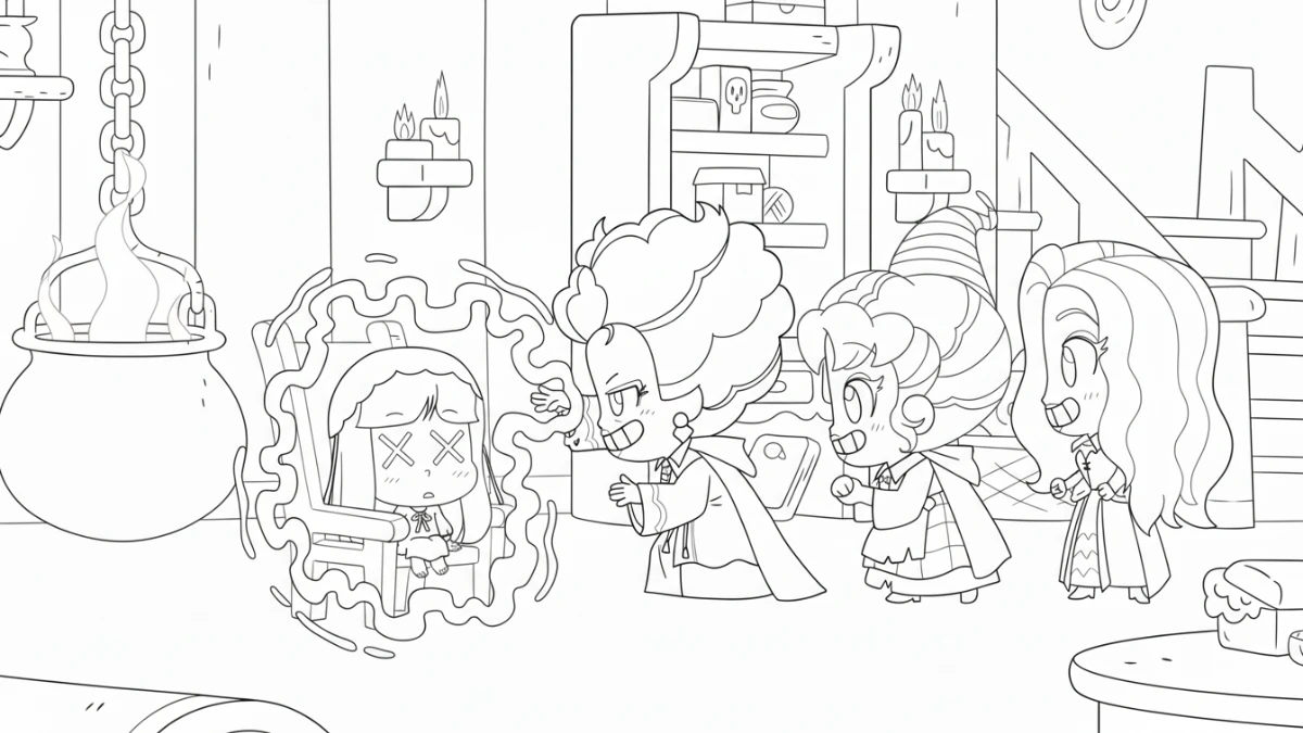 coloriage Hocus Pocus a colorier en ligne
