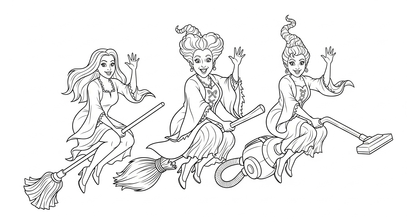 coloriage Hocus Pocus pour primaire