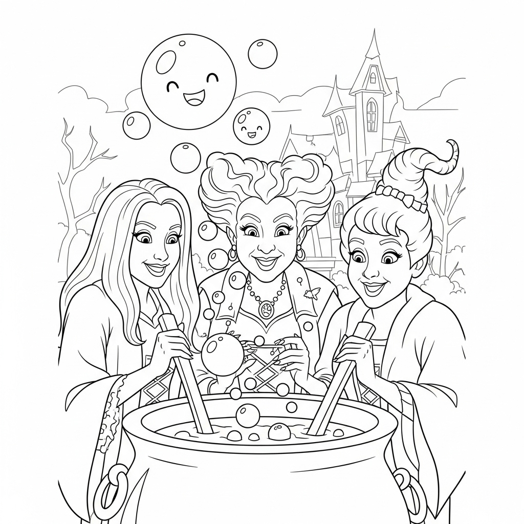 coloriage Hocus Pocus a imprimer gratuitement