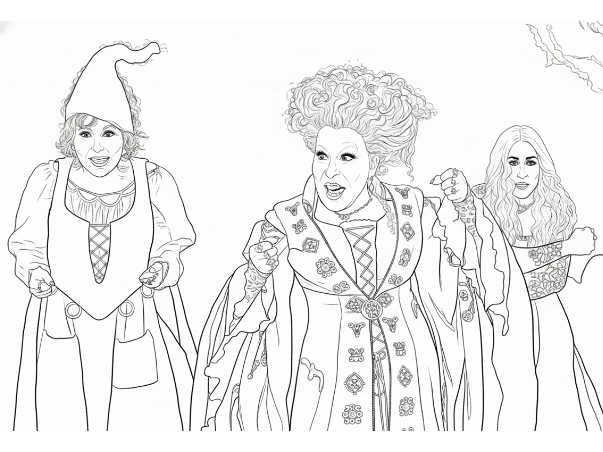 imprimer coloriage Hocus Pocus