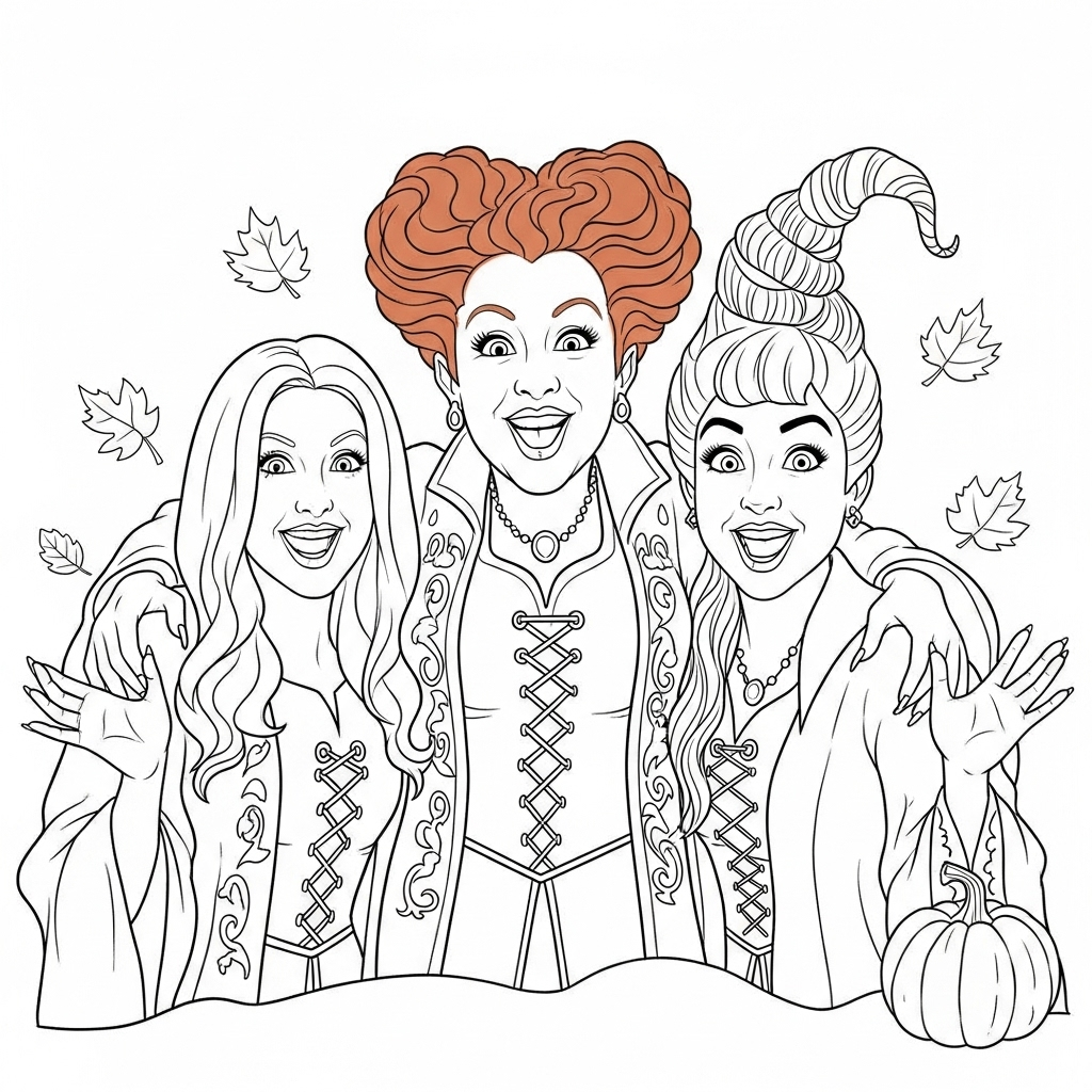 coloriage Hocus Pocus à imprimer pdf gratuit