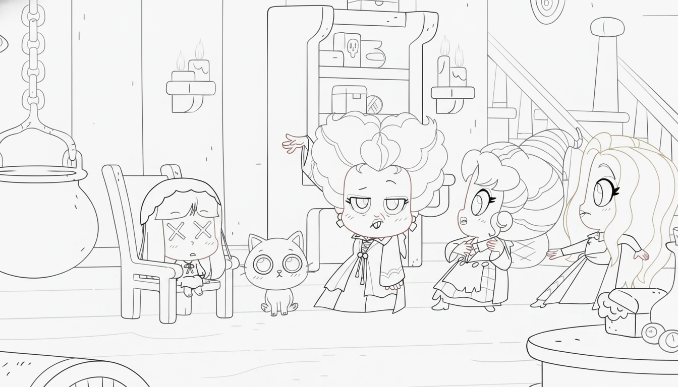 coloriage Hocus Pocus pour enfant de 6 ans 1