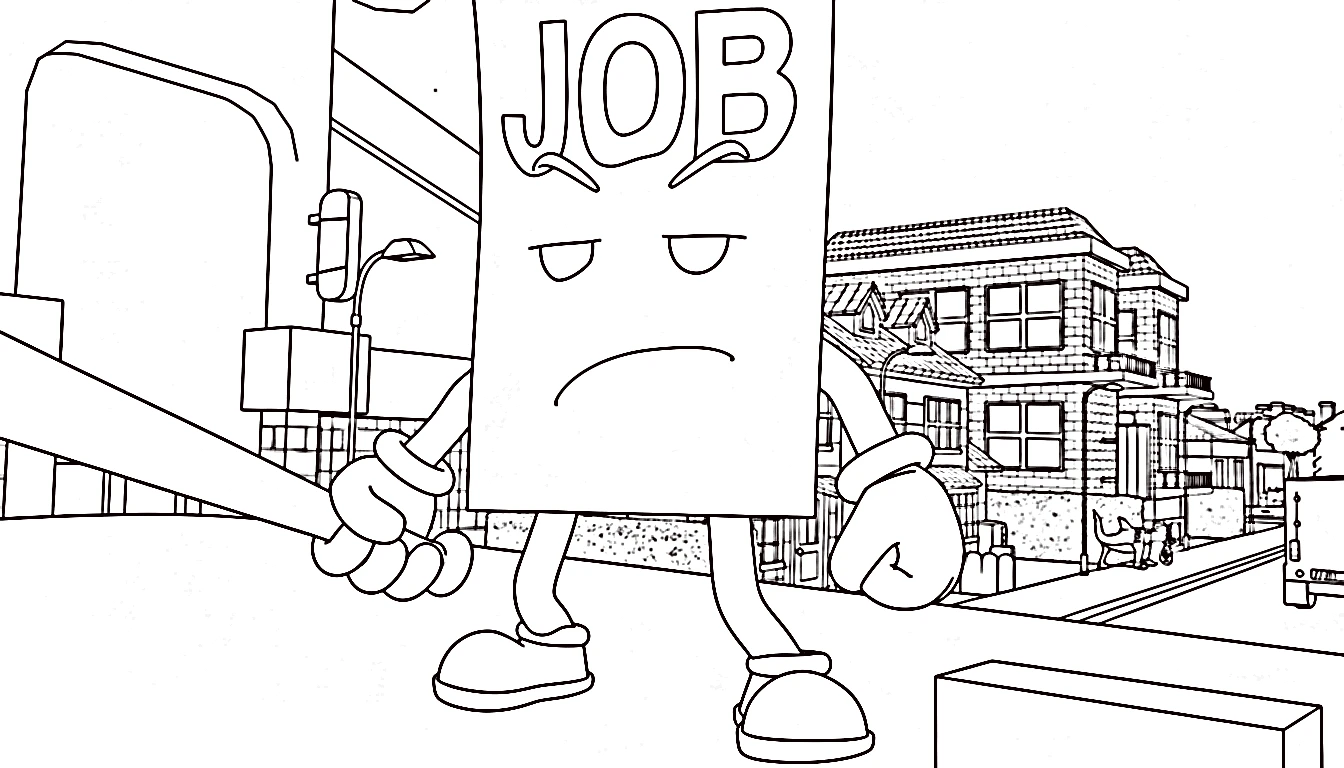 coloriage Job Job Job Sahur à imprimer pour enfant de 2 ans