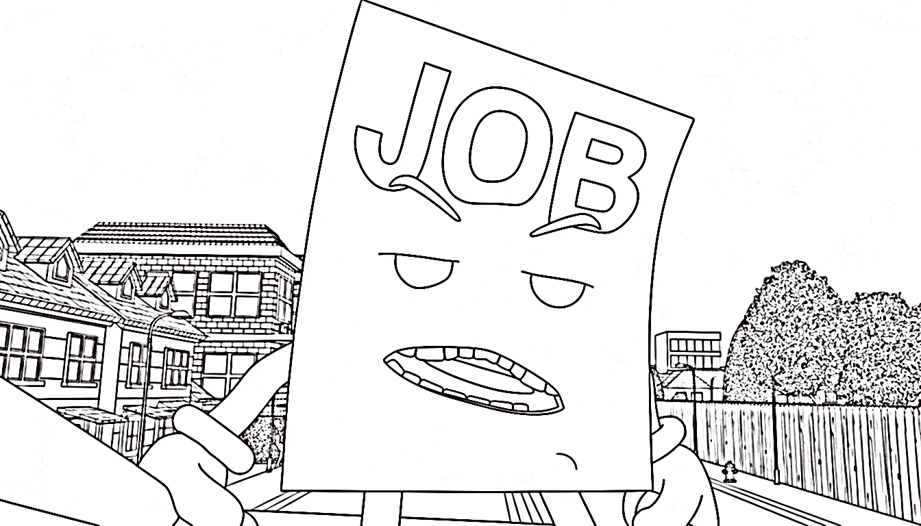 image de coloriage Job Job Job Sahur pour enfant