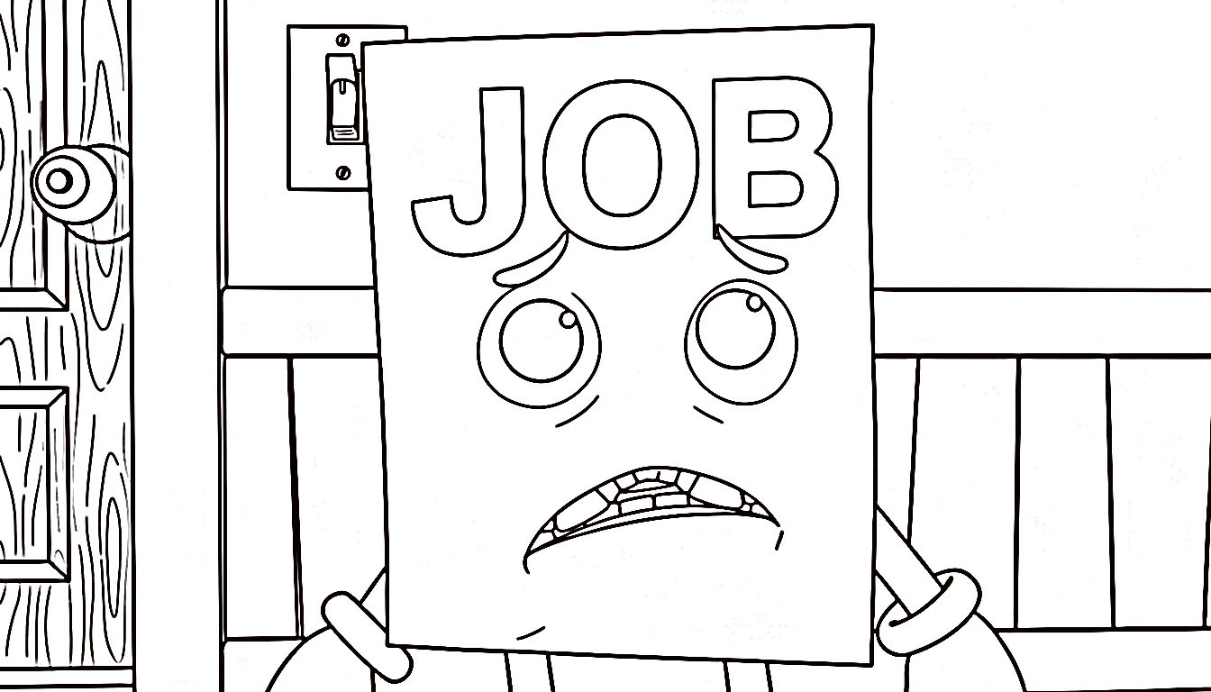 coloriage Job Job Job Sahur pour enfant de 2 ans
