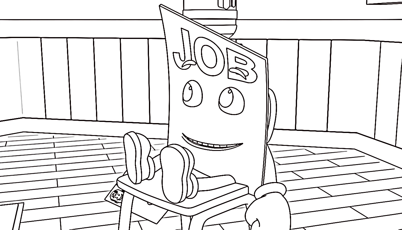 coloriage Job Job Job Sahur à imprimer pour enfant de 7 ans 1