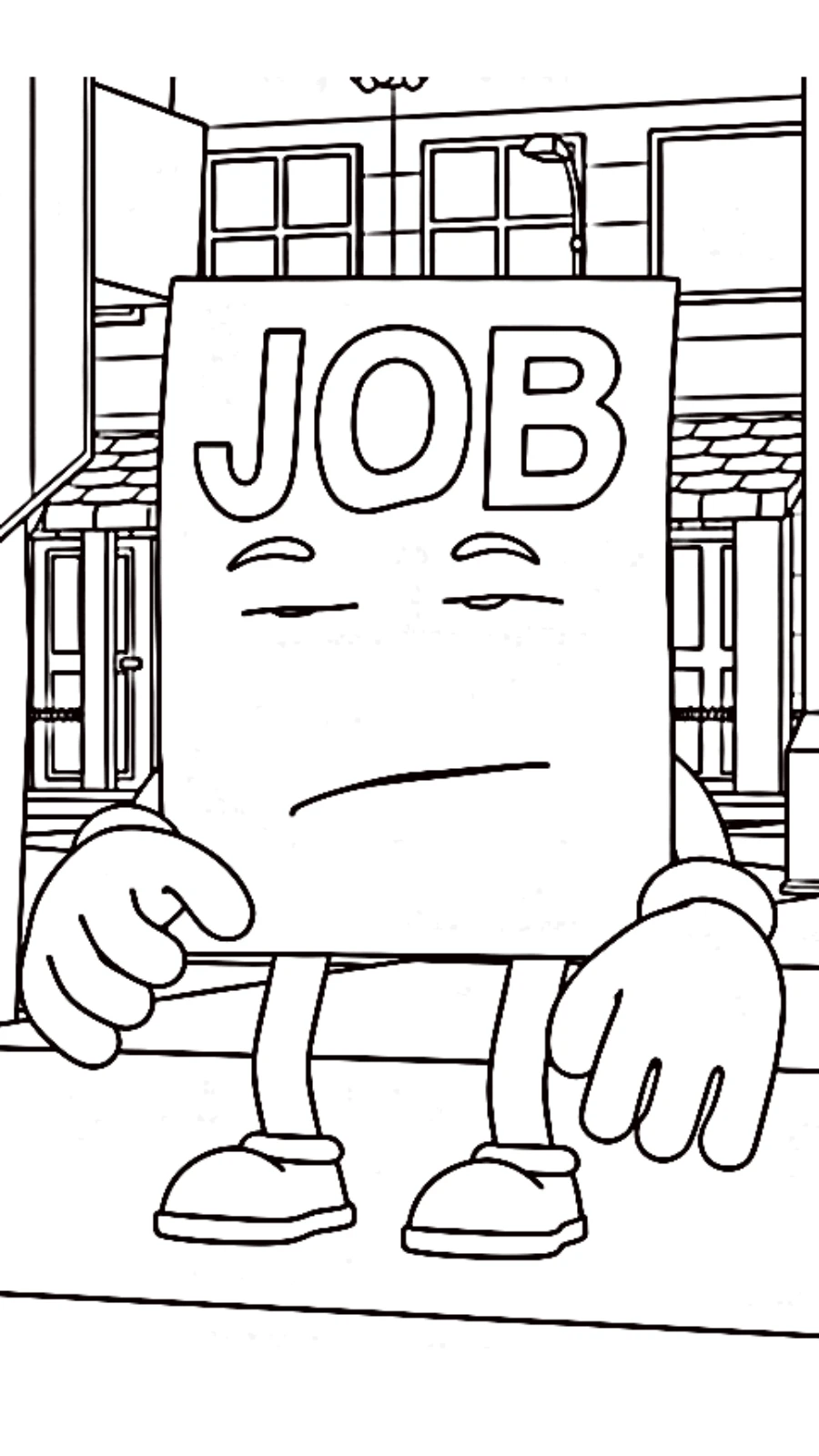coloriage Job Job Job Sahur et decoupage a imprimer gratuit