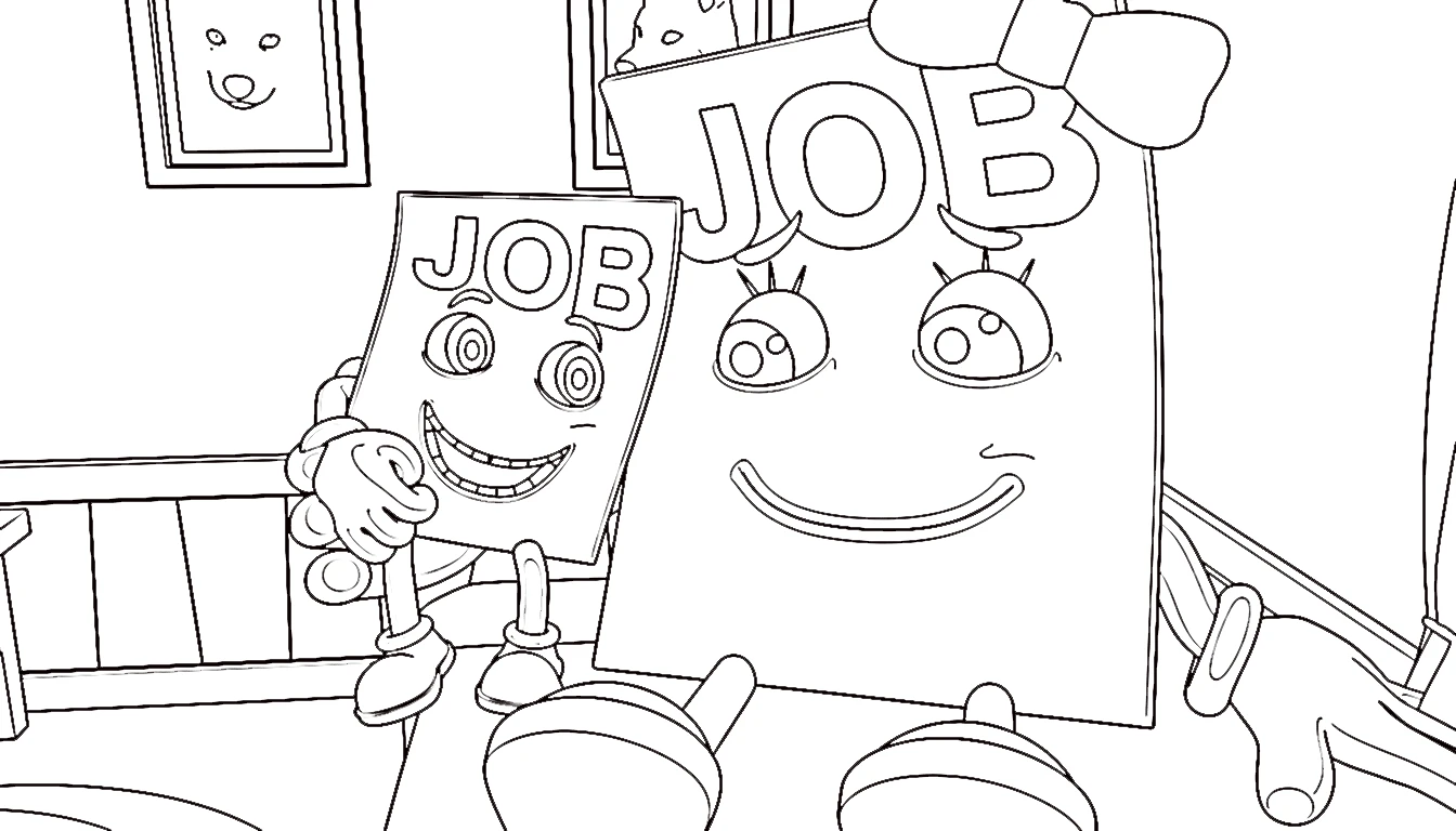 coloriage Job Job Job Sahur à imprimer pour enfant de 7 ans