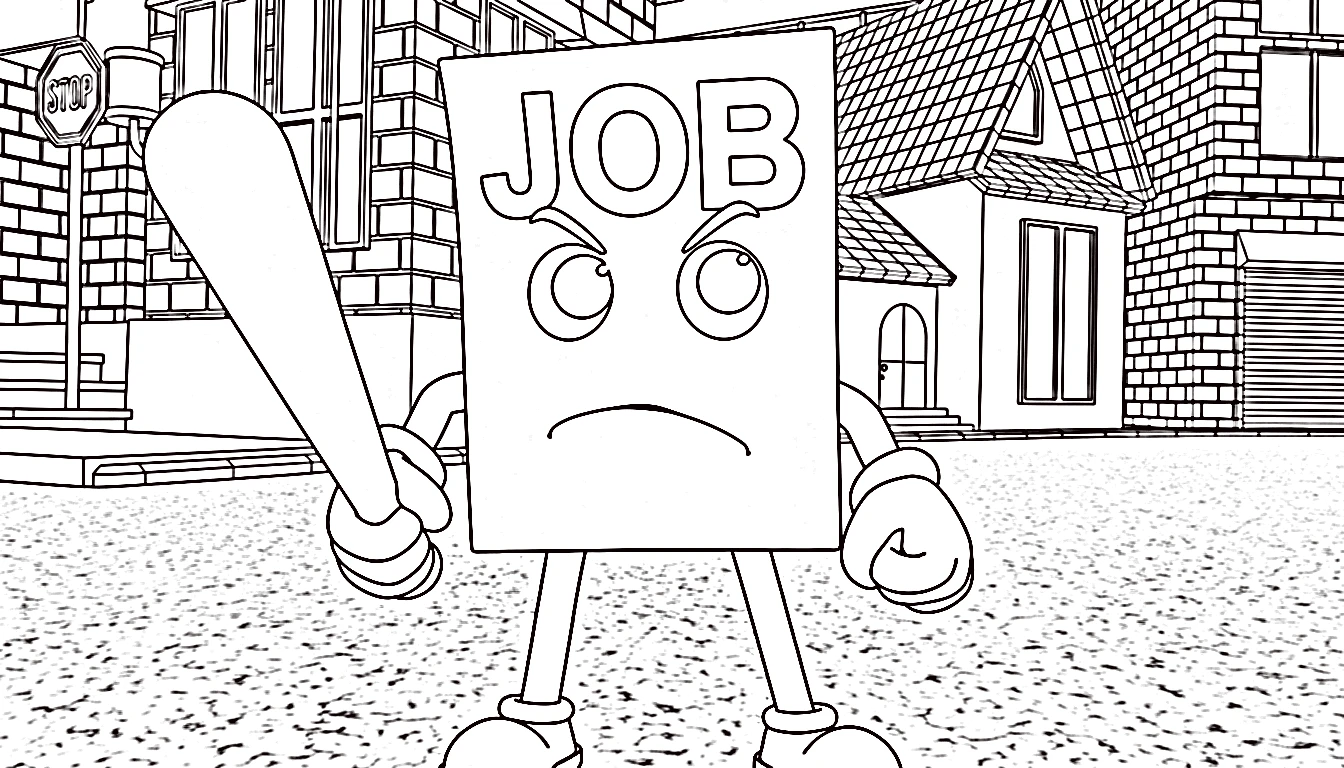 coloriage Job Job Job Sahur à imprimer pour enfant de 9 ans