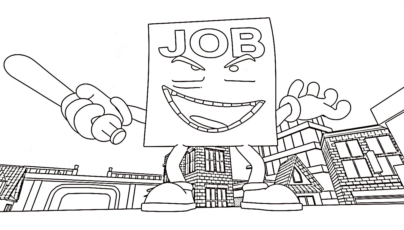 coloriage Job Job Job Sahur pour enfant de 7 ans