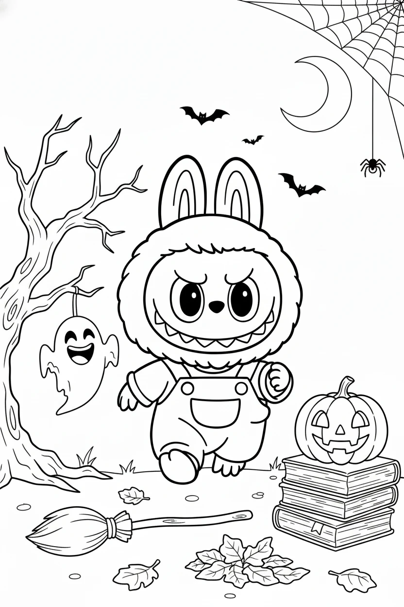 coloriage Labubu Halloween gratuit 1