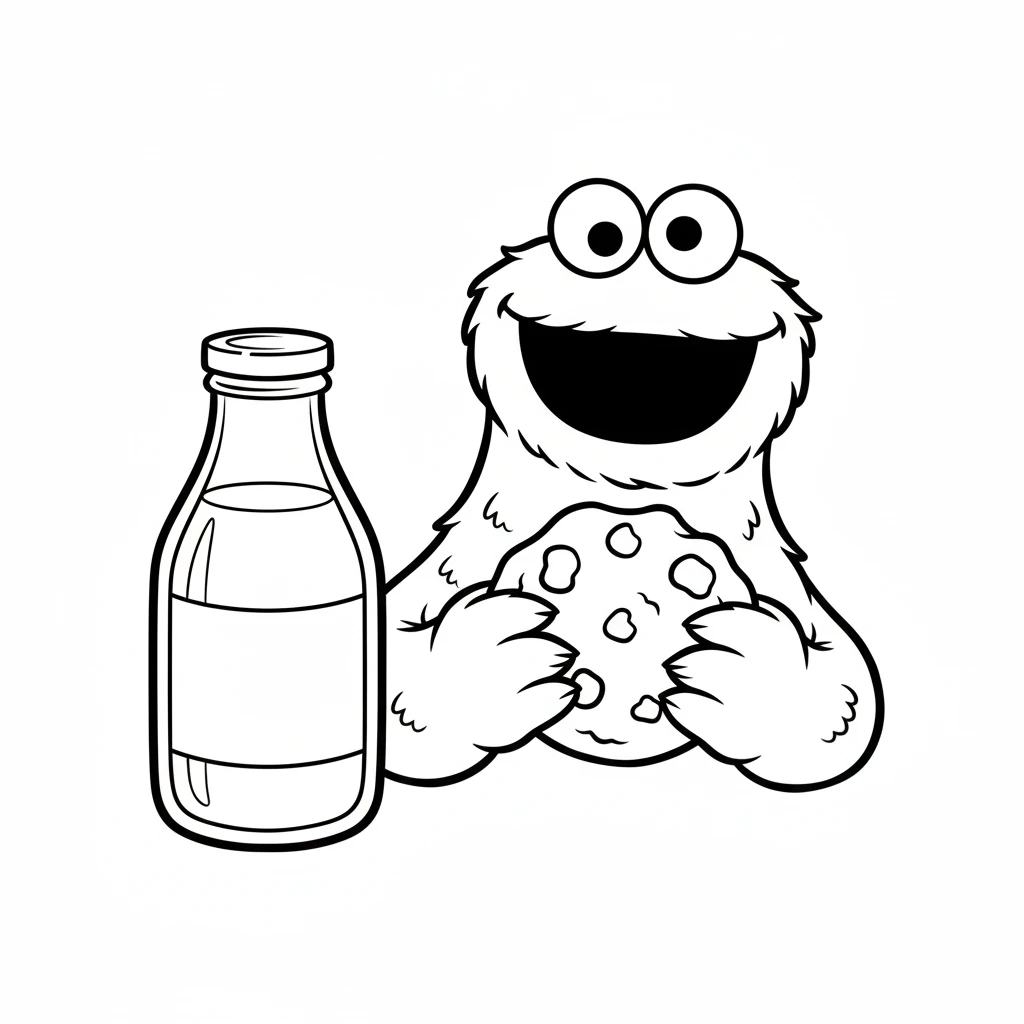 coloriage Macaron le Glouton et apprentissage