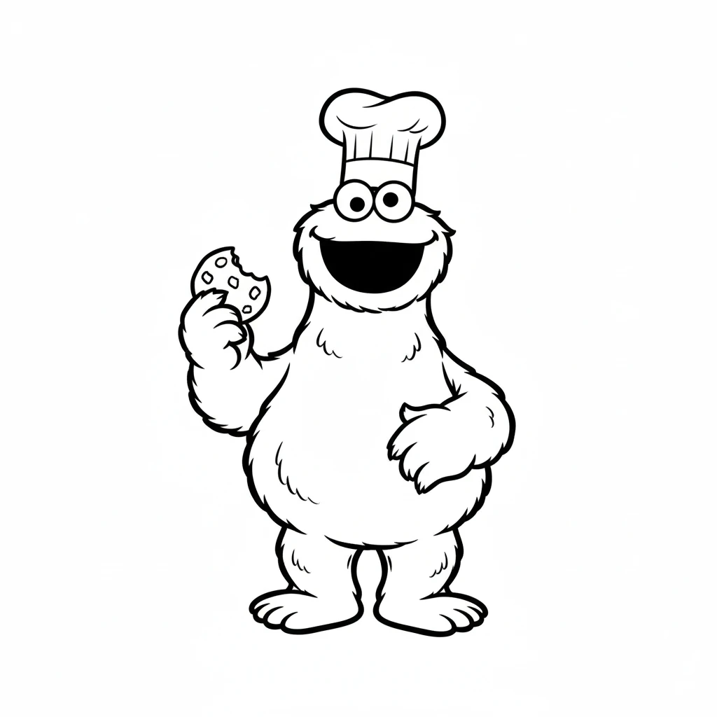 coloriage Macaron le Glouton a imprimer