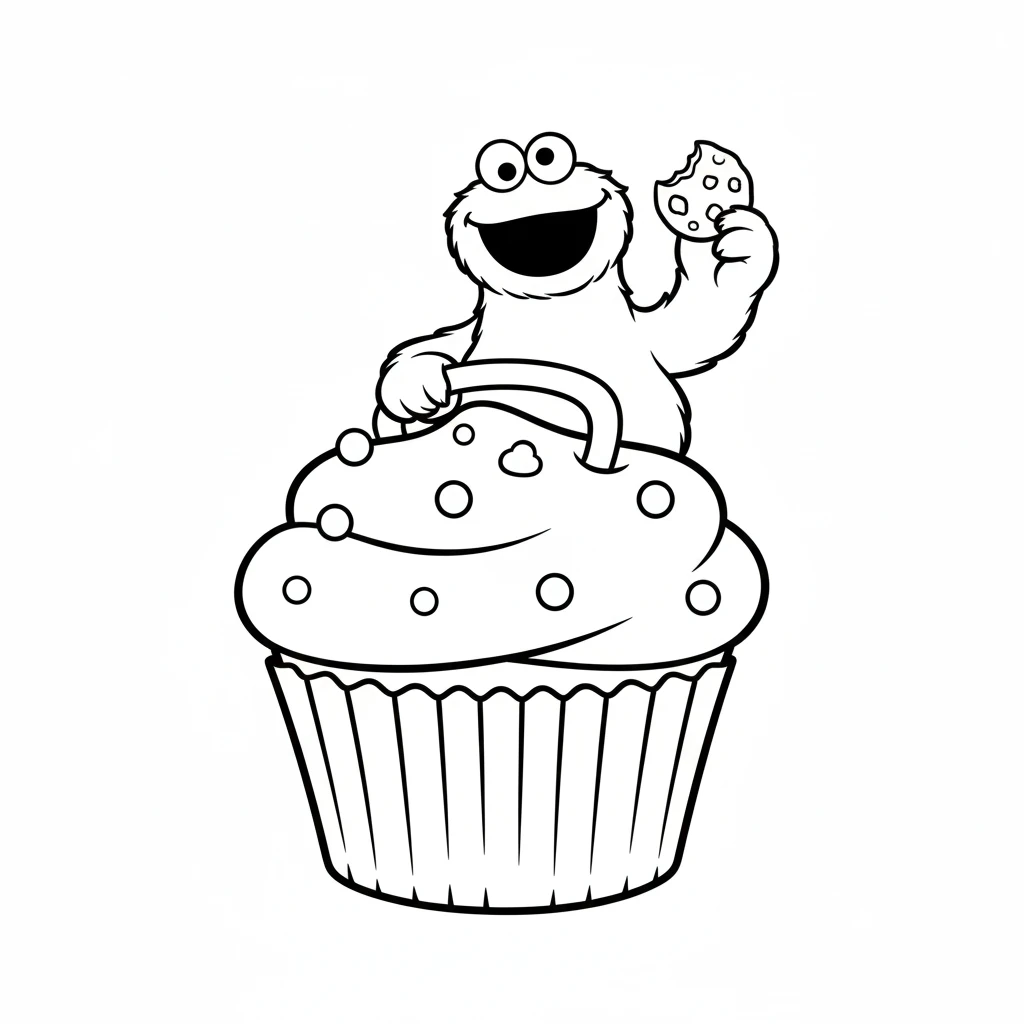 coloriage Macaron le Glouton gratuit