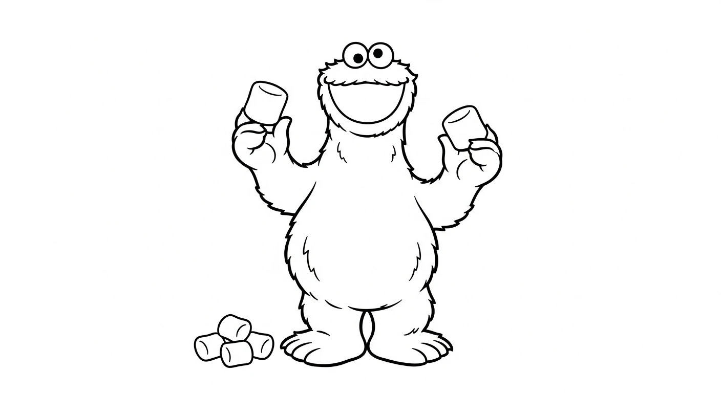 coloriage Macaron le Glouton a colorier en ligne gratuitement