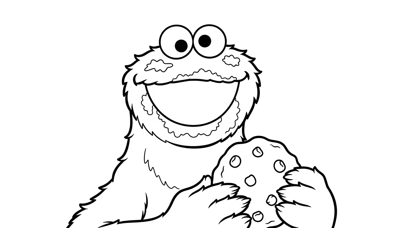 imprimer coloriage Macaron le Glouton gratuit