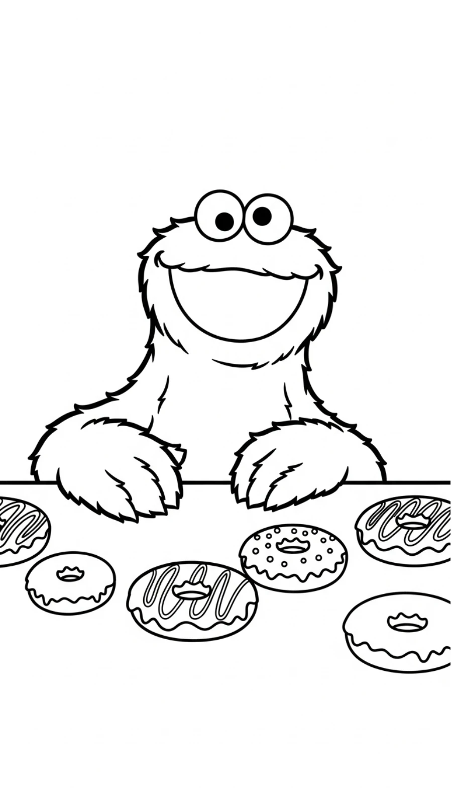 coloriage Macaron le Glouton de pour enfants