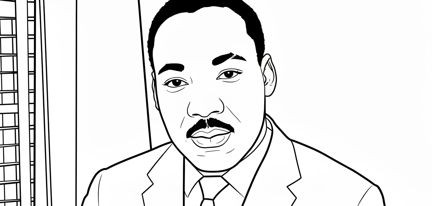 coloriage Martin Luther King en ligne 1