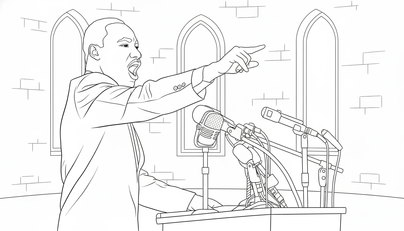 imprimer coloriage Martin Luther King