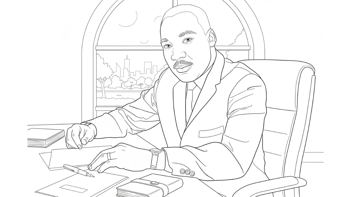 coloriage Martin Luther King a imprimer