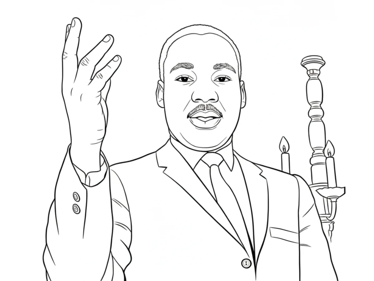 coloriage Martin Luther King en ligne pour enfant