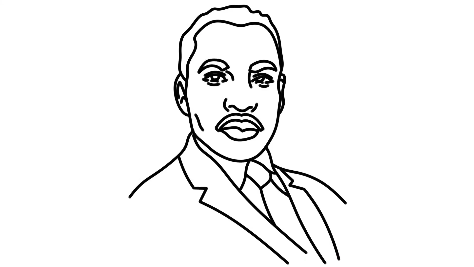 coloriage Martin Luther King gratuit à imprimer