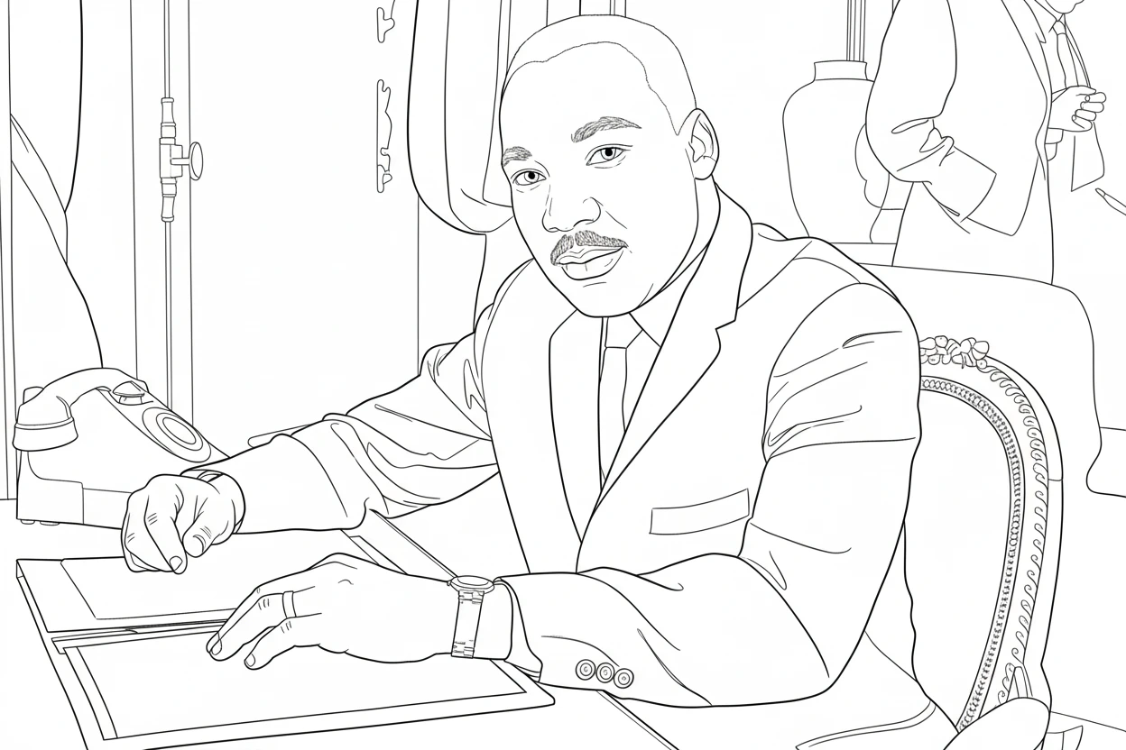 coloriage Martin Luther King et dessins