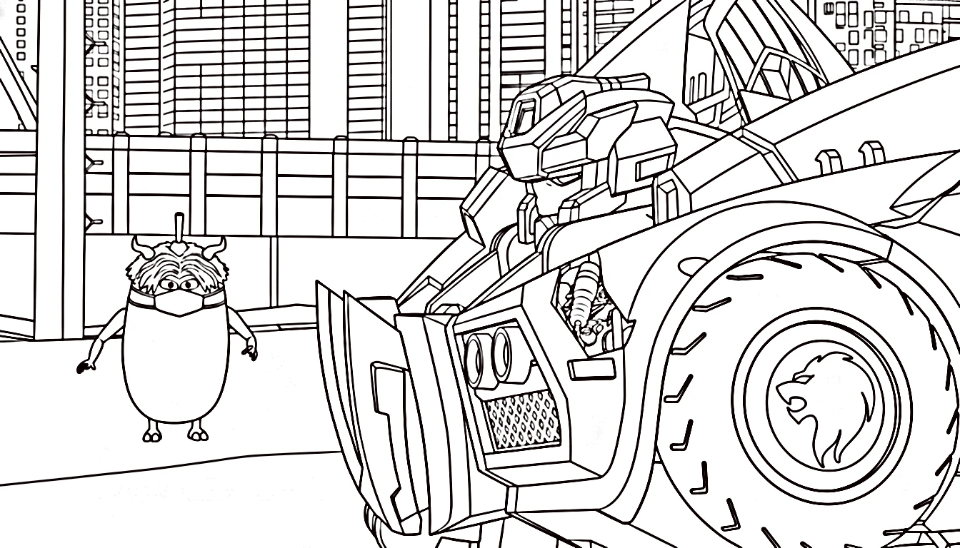 coloriage Miniforce en ligne pour enfant