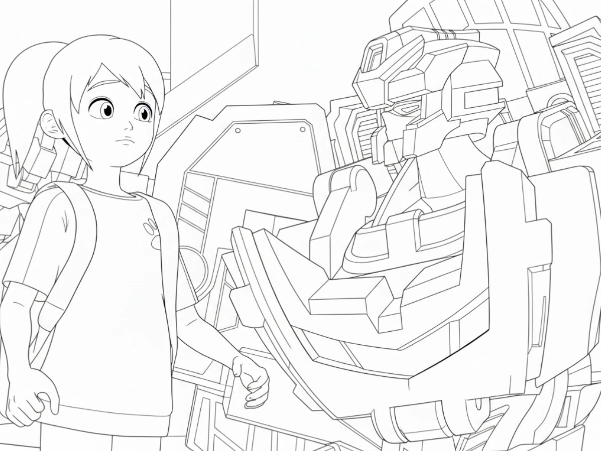 image de coloriage Miniforce pour enfant