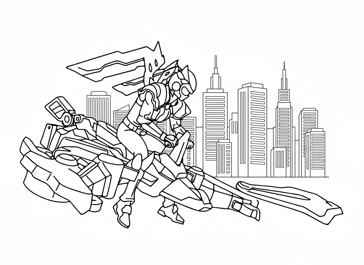 coloriage Miniforce à imprimer kawaii