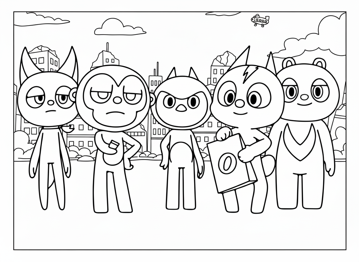 coloriage Miniforce pour enfant à imprimer 1